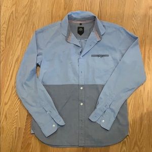 GUC the scifen company color block button down